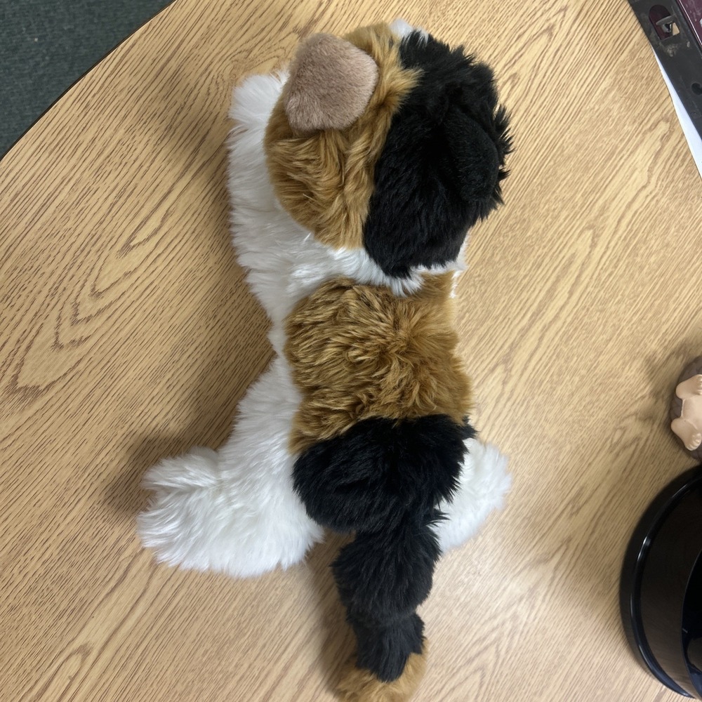 Aurora calico kitten cat stuffed animal brown black white  10" inch